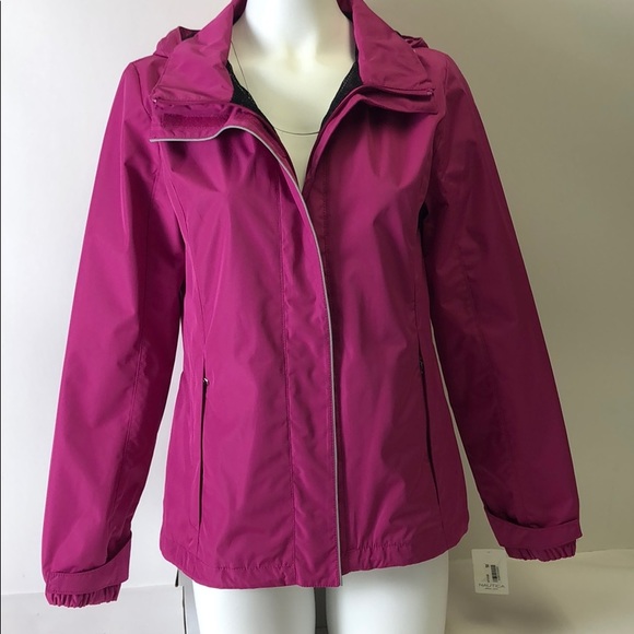Nautica women’s windbreaker Jacket Magenta Berry - Picture 2 of 7